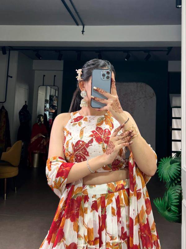 LNB 1145 Marble WHT Lehenga choli wholesaler in Mumbai